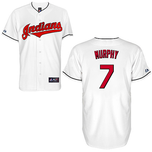 David Murphy #7 Youth Baseball Jersey-Cleveland Indians Authentic Home White Cool Base MLB Jersey